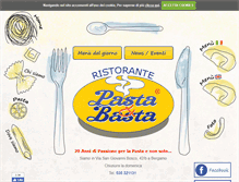 Tablet Screenshot of pastaebastabergamo.it